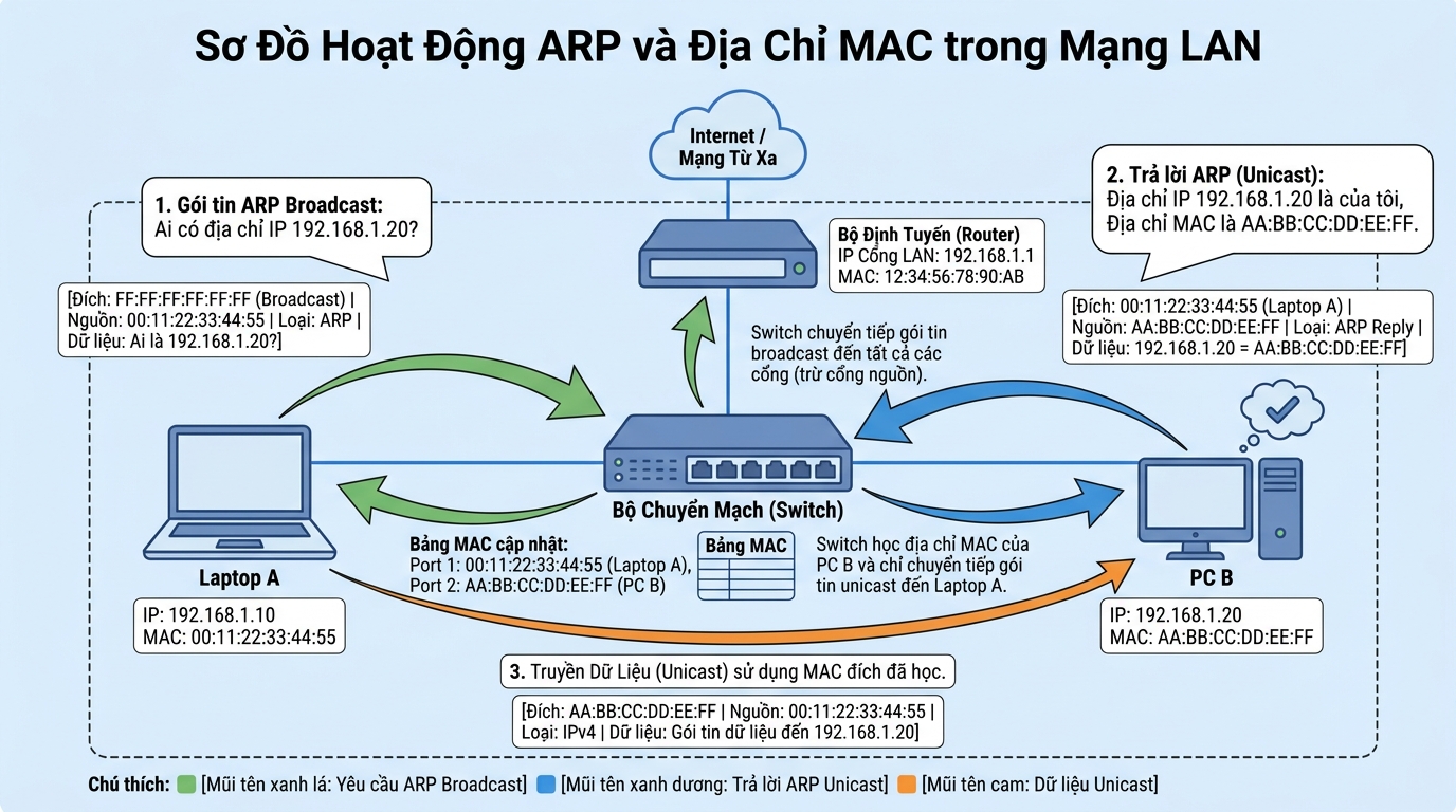 MAC Address là gì? Hiểu đúng vai trò của địa chỉ MAC trong mạng